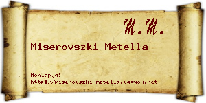 Miserovszki Metella névjegykártya